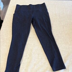 Athleta Heathered Gray Blue Softluxe Leggings
